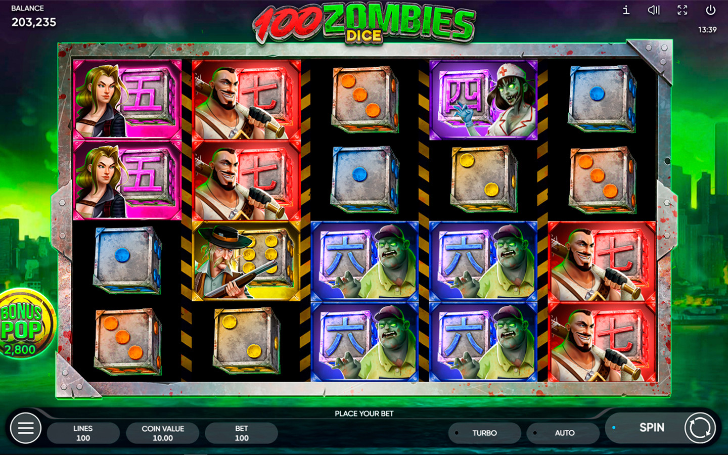 100 Zombies Dice — Game screenshots 1 | GamblingShot
