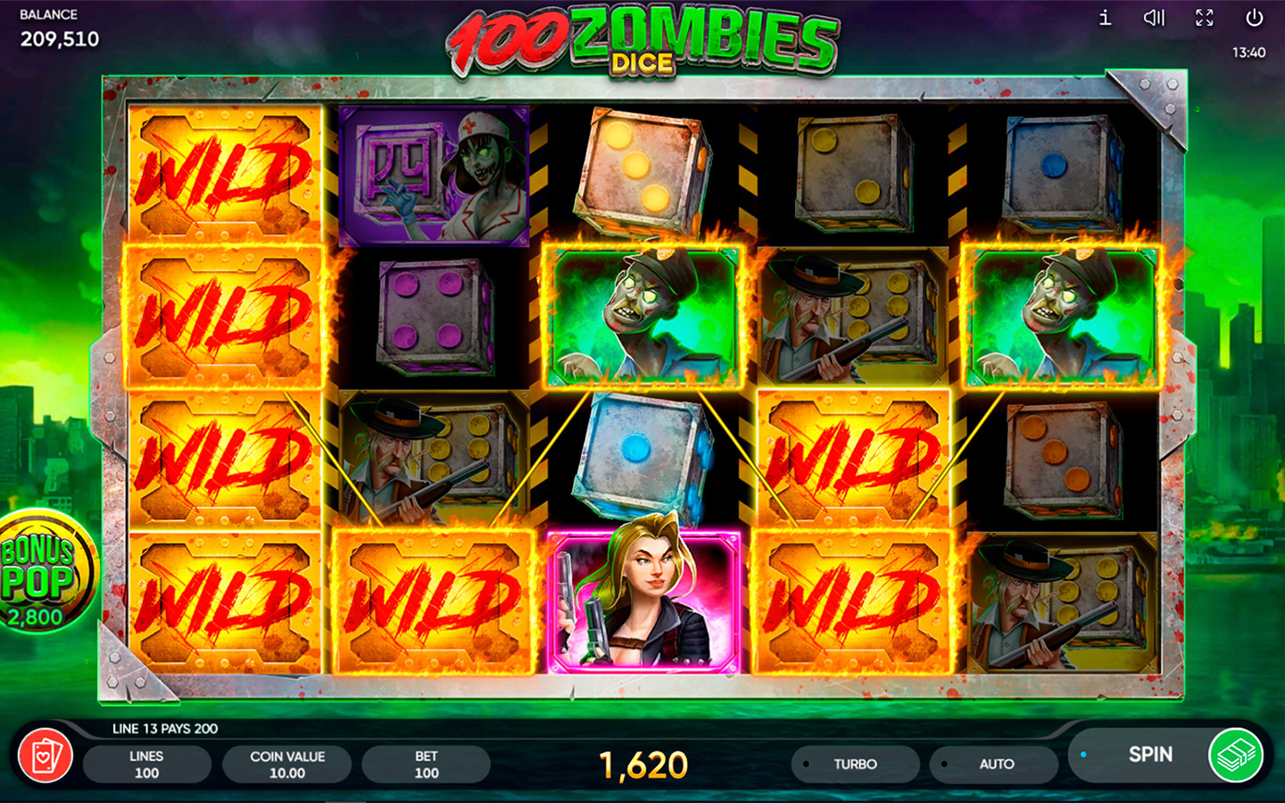 100 Zombies Dice — Game screenshots 3 | GamblingShot