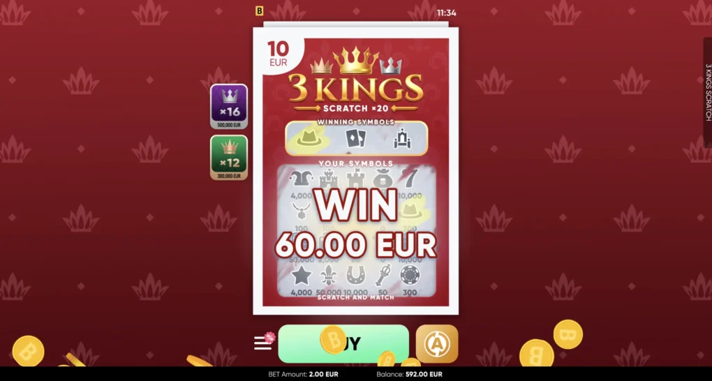 3 Kings Scratch — Game screenshots 1 | GamblingShot