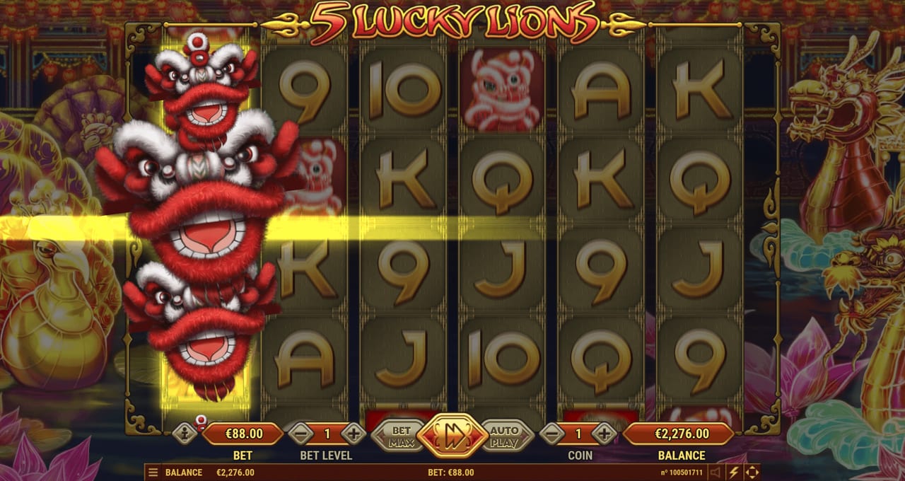5 Lucky Lions — Скріншоти з гри 3 | GamblingShot