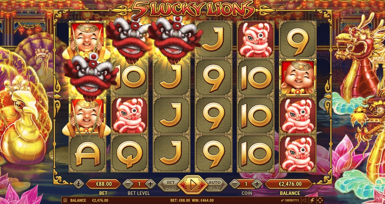 5 Lucky Lions — Скріншоти з гри 4 | GamblingShot