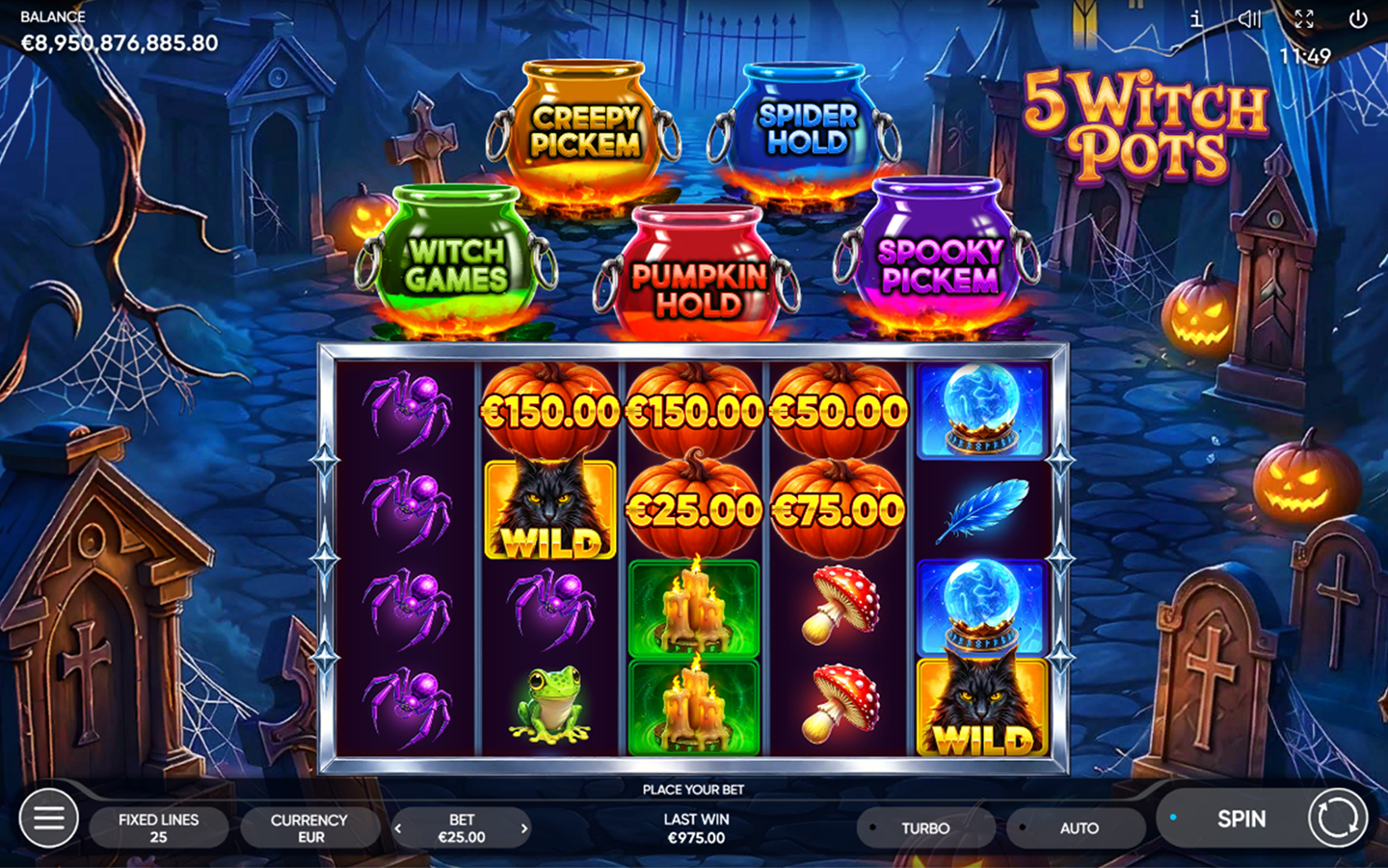 5 Witch Pots — Скриншоты из игры 1 | GamblingShot