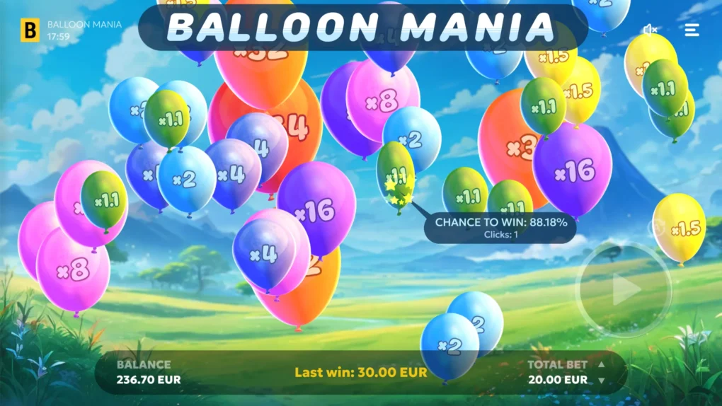 Balloon Mania — Скріншоти з гри 4 | GamblingShot