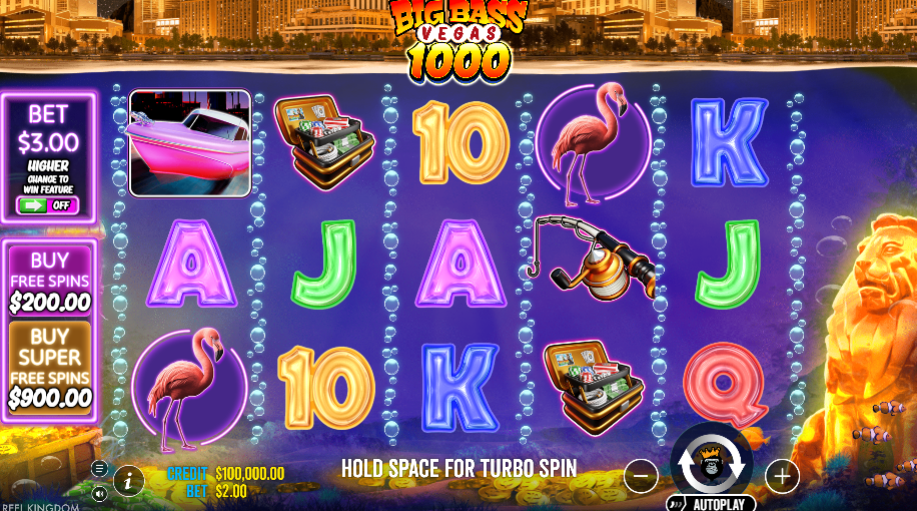 Big Bass Vegas 1000 — Скриншоты из игры 1 | GamblingShot