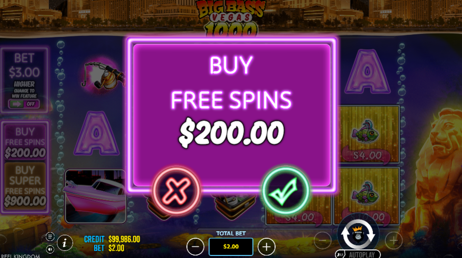 Big Bass Vegas 1000 — Скриншоты из игры 2 | GamblingShot