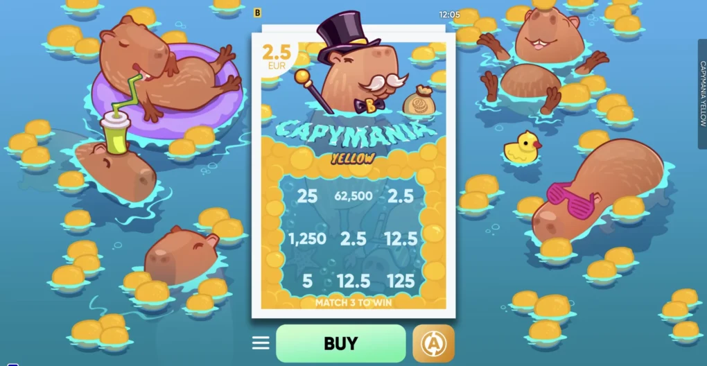 Capymania Yellow — Скріншоти з гри 1 | GamblingShot