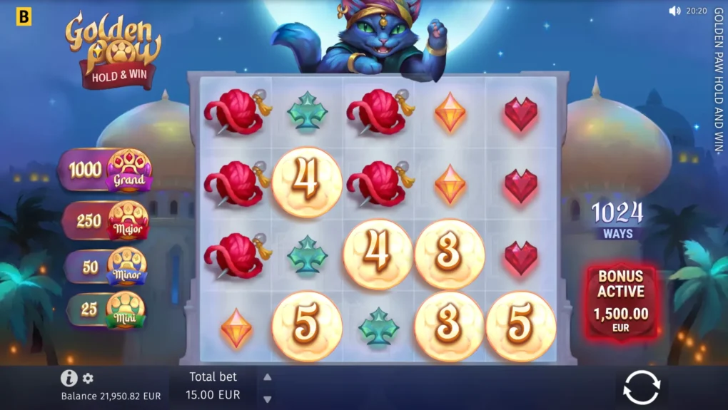 Golden Paw Hold & Win — Скриншоты из игры 1 | GamblingShot