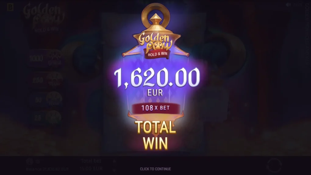 Golden Paw Hold & Win — Скриншоты из игры 2 | GamblingShot