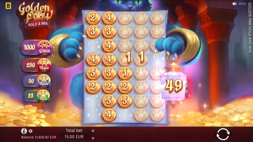 Golden Paw Hold & Win — Скриншоты из игры 3 | GamblingShot