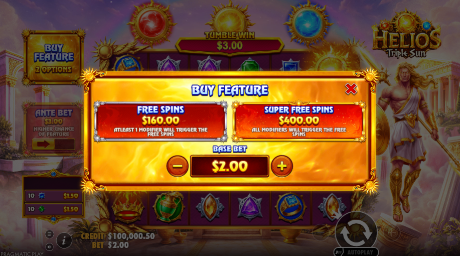 Helios – Triple Sun — Скриншоты из игры 3 | GamblingShot