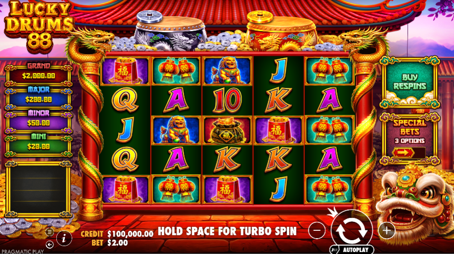 Lucky Drums 88 — Скриншоты из игры 1 | GamblingShot