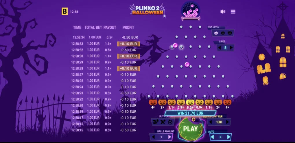 Plinko 2 Halloween — Скриншоты из игры 1 | GamblingShot