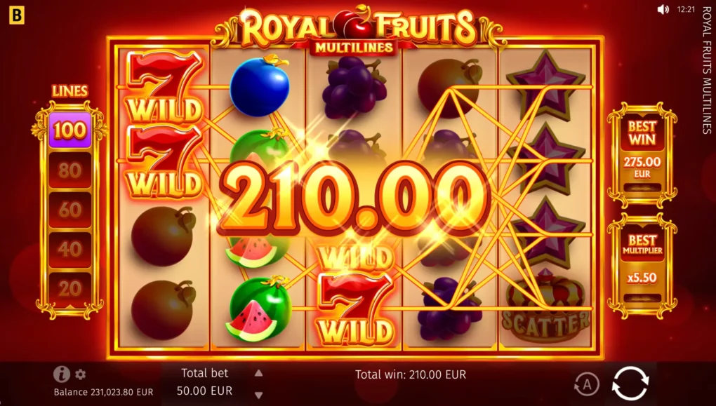 Royal Fruits MultiLines — Скриншоты из игры 2 | GamblingShot