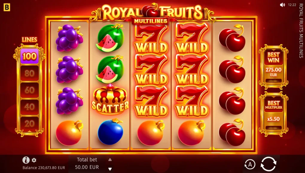 Royal Fruits MultiLines — Скриншоты из игры 3 | GamblingShot