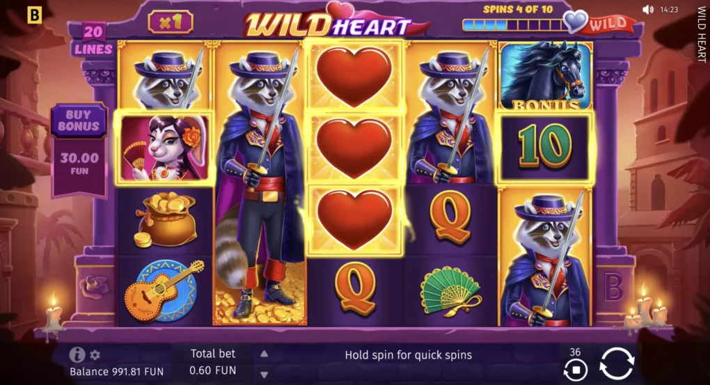 Wild Heart — Скриншоты из игры 2 | GamblingShot